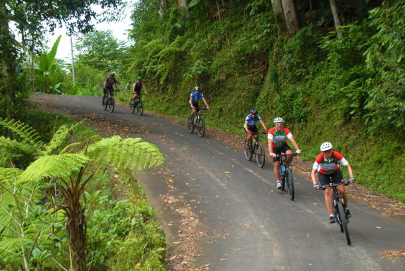 Beim Biken In Bali erleben sie kunstvoll geformte Reisterrassen, immergrünen tropischen Regenwald und eine einzigartige Kultur 